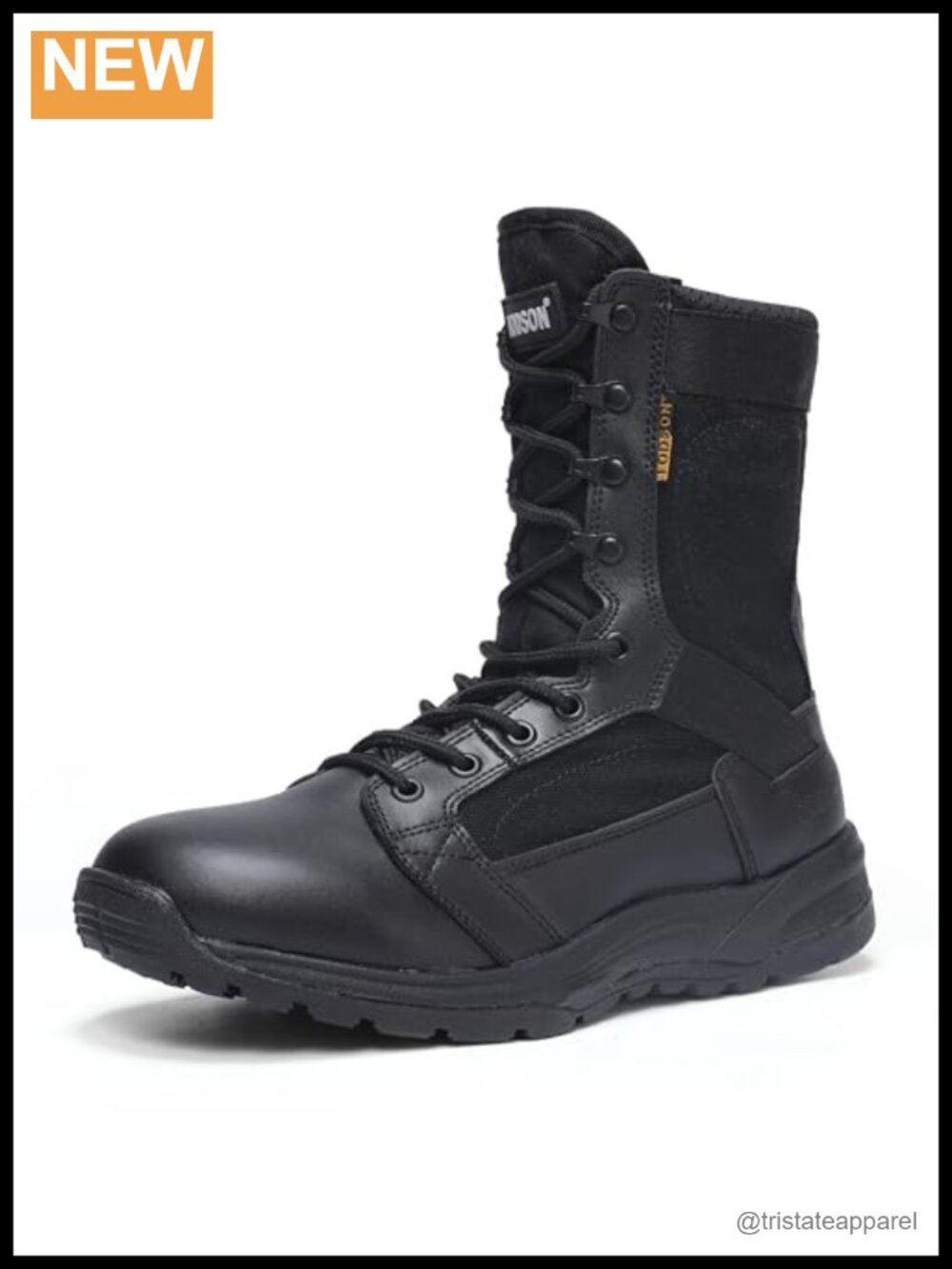 Men's 8" Faux Leather Tactical Military Combat Boots Lightweight Breathable Work